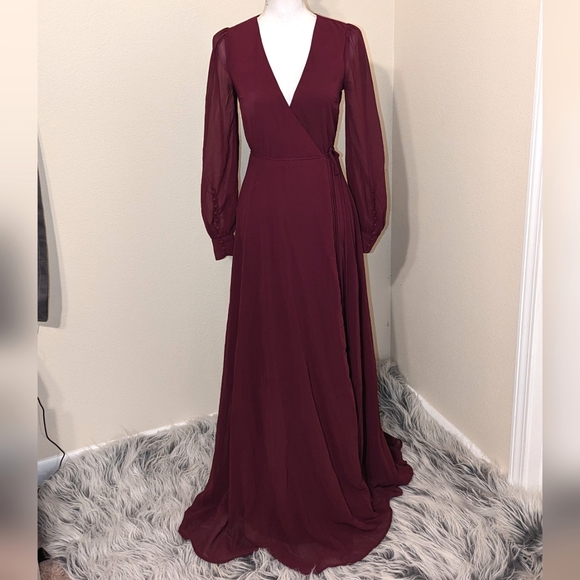 Lulu's Victorian aesthetic full length wrap dress XS - Picture 3 of 7